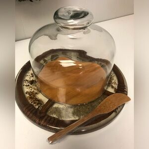 MCM VTG Lucite and Glass Cloche Cheese Amnicon made in Canada Great Condition